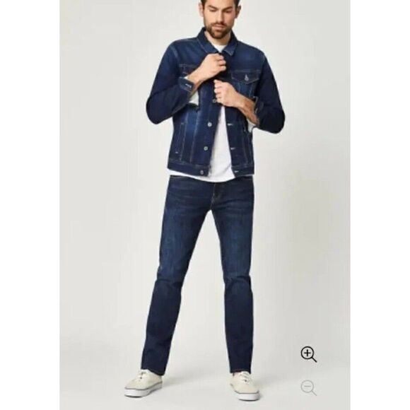 Mavi Zach Straight Leg Vintage Style Stretch Denim Blue Jeans  Size 40 - Picture 1 of 9